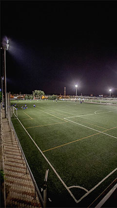 필립스 조명이 설치된 스페인 Rivas의 경기장 