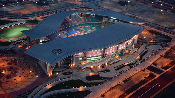필립스 조명 제품으로 불을 밝힌 광저우 올림픽 경기장